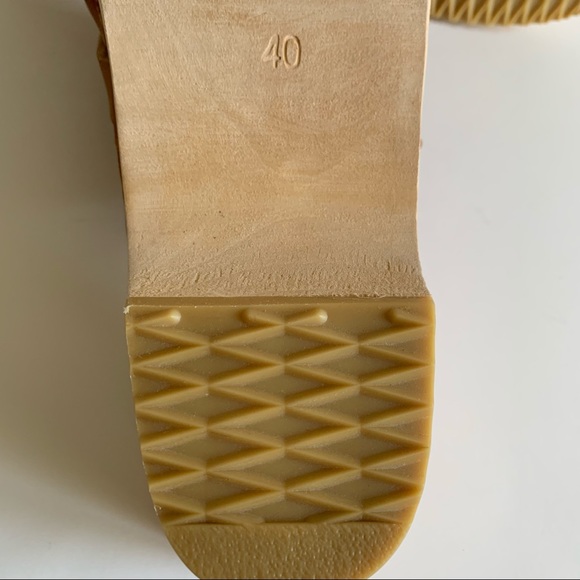 Swedish Hasbeens Britta Woven Leather upper Clog sandals - Picture 9 of 15